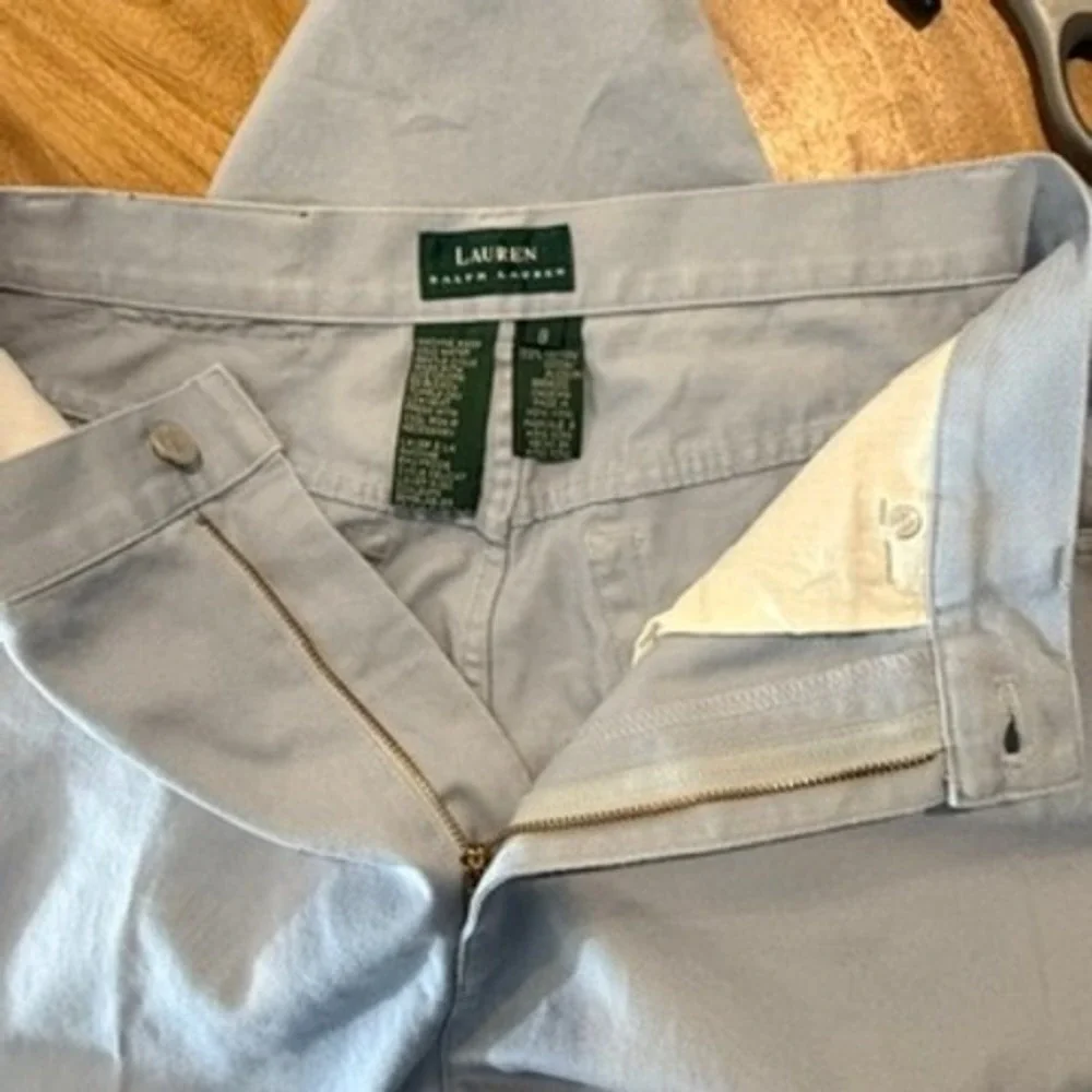 Lauren Ralph Lauren Womens High Rise Straight Leg Pants Blue Size 8
